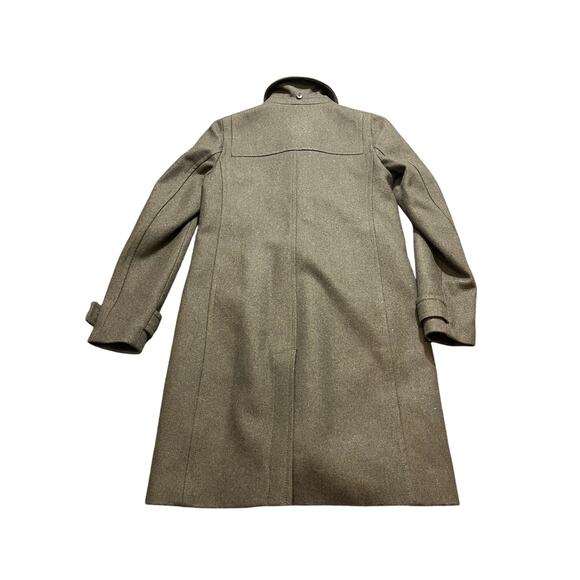 J.CREW Melton Wool Designer Italy Forest Army Green Toggle Long Coat Jacket 0 - Picture 3 of 9
